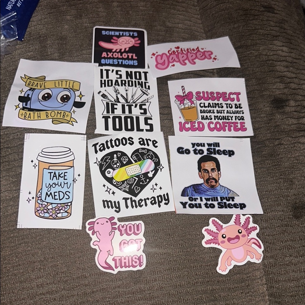 10 Pc. Funny Stickers